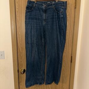 Old Navy Blue curvy ski high wide leg Jeans